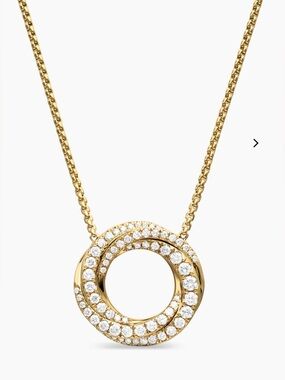 DAVID YURMAN PETITE PAVÉ CROSSOVER PENDANT NECKLACE
18K Yellow Gold & Diamonds